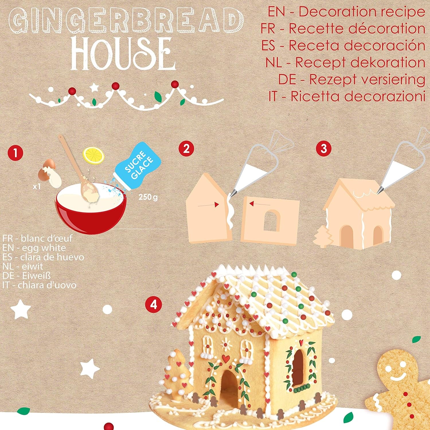 ScrapCooking 3975 Boîte à Biscuits Maison en Pain d'Épices, Acier Inoxydable, Multicolore, 26,5 x 20 x 4 cm