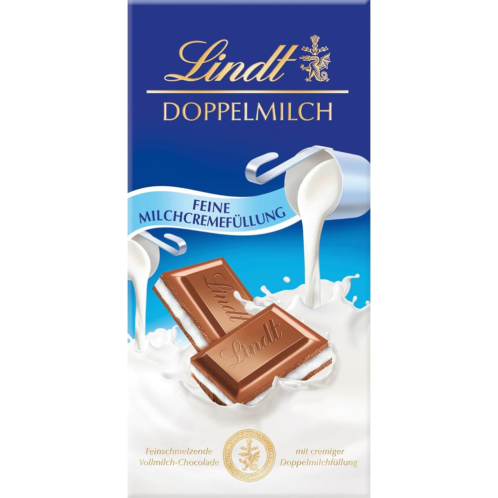 Chocolat Lindt | Barre de chocolat au lait et aux noisettes | 100g | Chocolat au lait onctueux et fondu avec des morceaux de noisettes croquants | Barre de chocolat