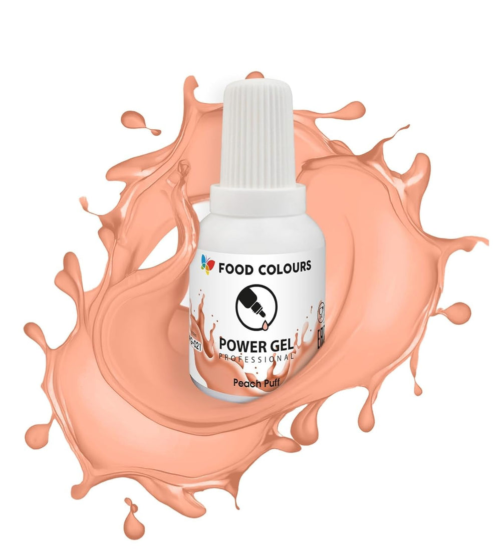 Colorant alimentaire en gel, beige, couleur champagne, 20 g. Colorant alimentaire pour une large gamme d'applications pour la décoration de gâteaux, tartelettes, crème, génoise, glaçage royal, macarons.