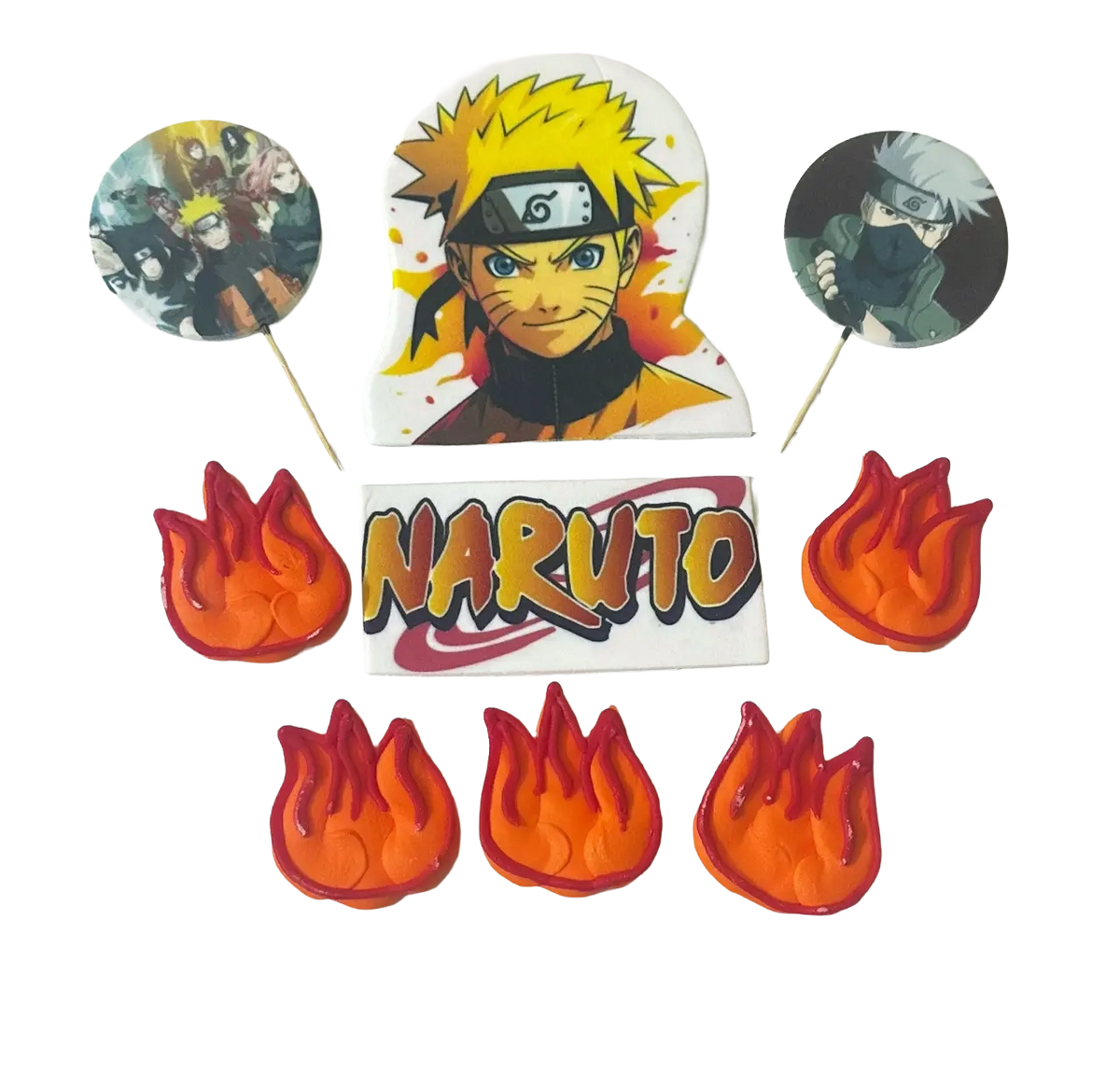 Lot de 9 décorations comestibles, NARUTO