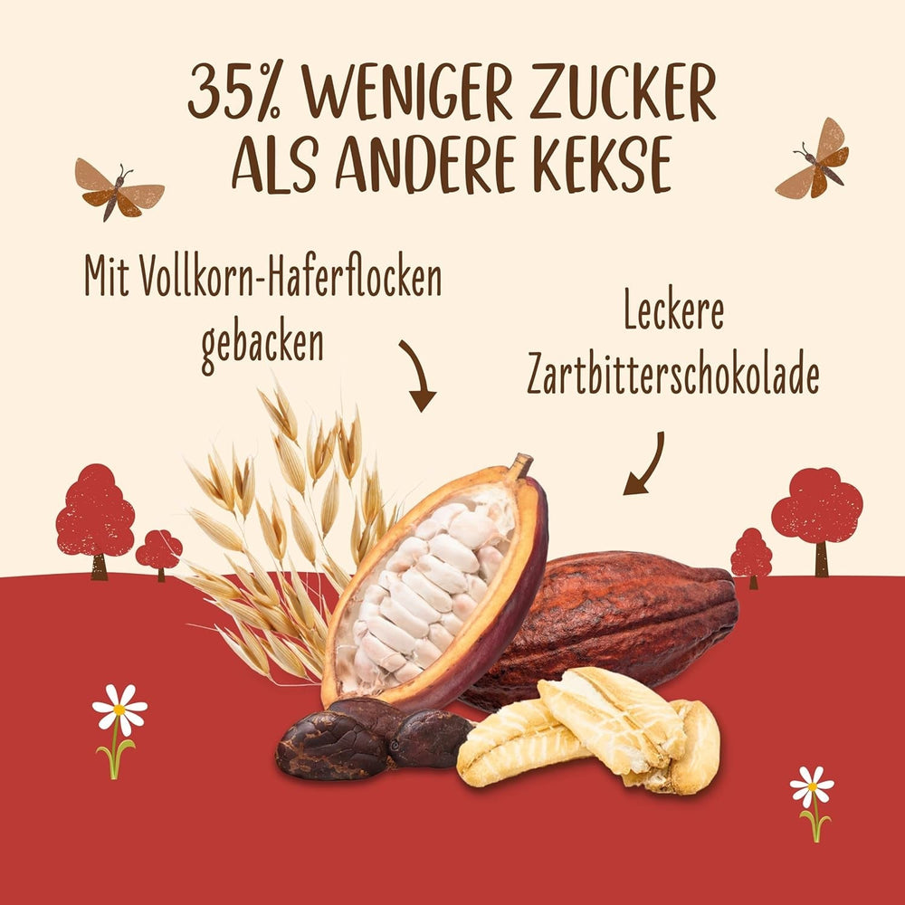 Biscuits à l'avoine et au chocolat bio Allos | Biscuit croquant au chocolat et à l'avoine entière | Sucrer au miel 6 x 130g