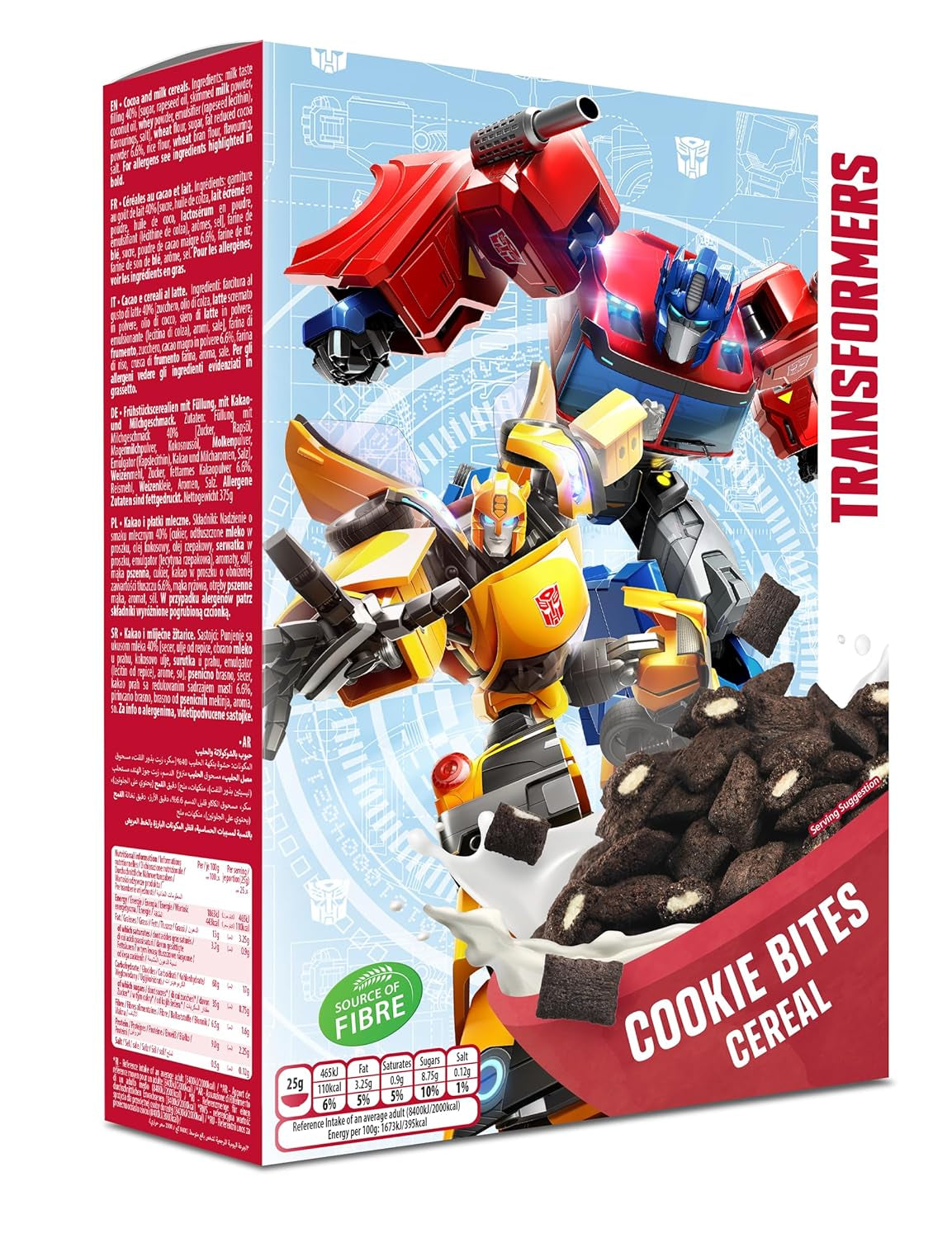 Peppa Pig Honey Loops Cereal, Knusprige Vollkorn Frühstückscerealien Mit Zugesetzten Vitaminen, 1Er Pack (1 X 375G) Cereale Naty Shop Transformers