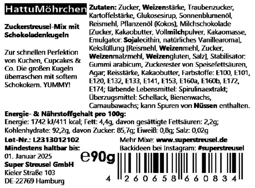 Super Streusel, Sprinkles model Paste, 90 grame Naty Shop