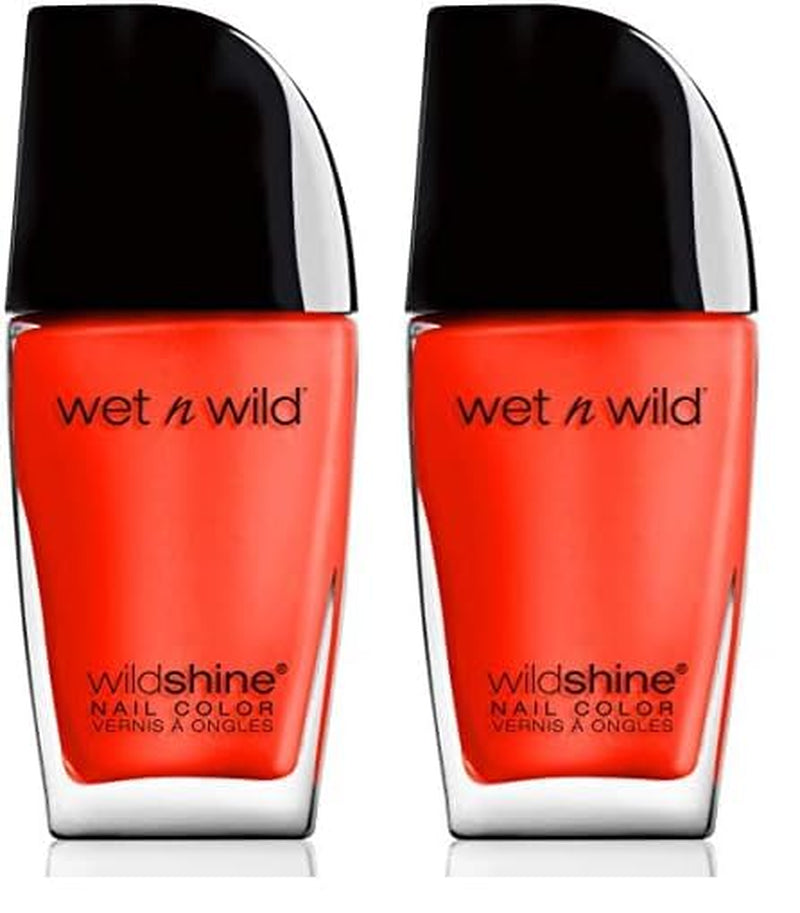 Wild Shine Vernis à ongles sans formaldéhyde, sans toluène ni phtalate, formule longue durée à séchage rapide, vague de chaleur (lot de 2)