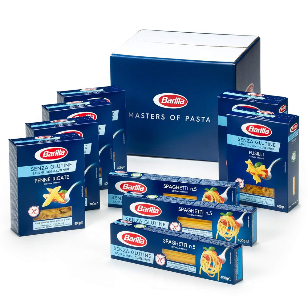 Pâtes Fusilli Barilla sans gluten à base de délicieux maïs et riz - parfaites pour les personnes atteintes de la maladie coeliaque ou d'intolérance au gluten 400g