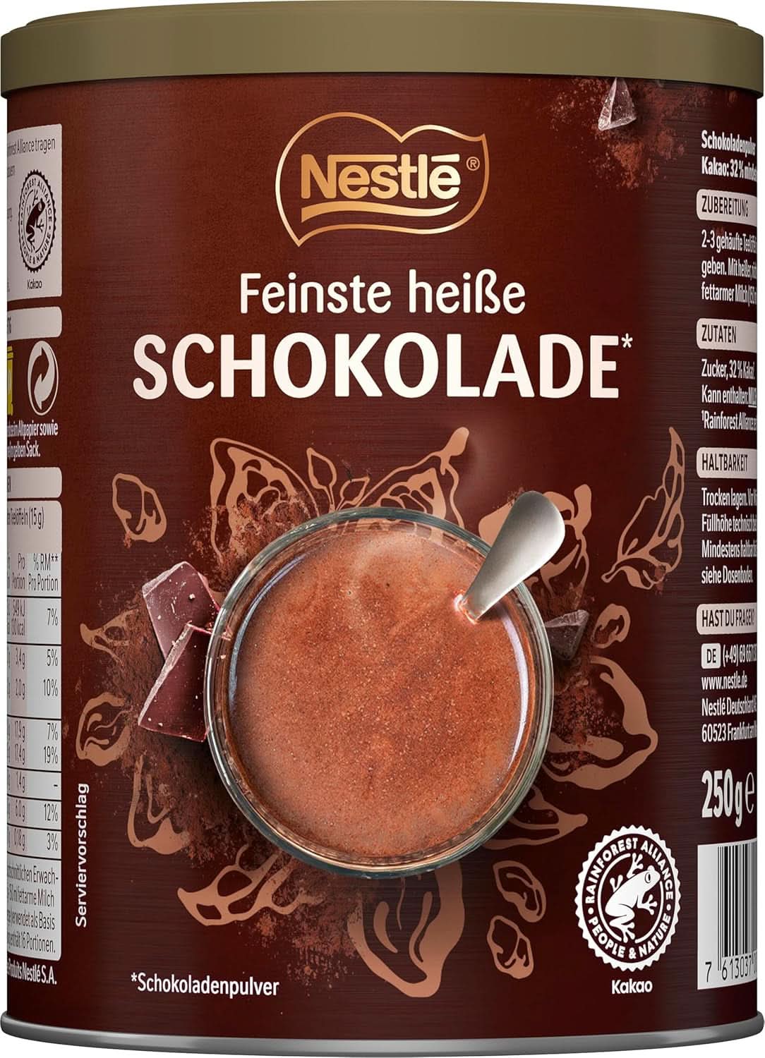 Chocolat chaud Nestlé Finest, 1 paquet (1 X 250G) Cacao et Chocolat Chaud Naty Shop