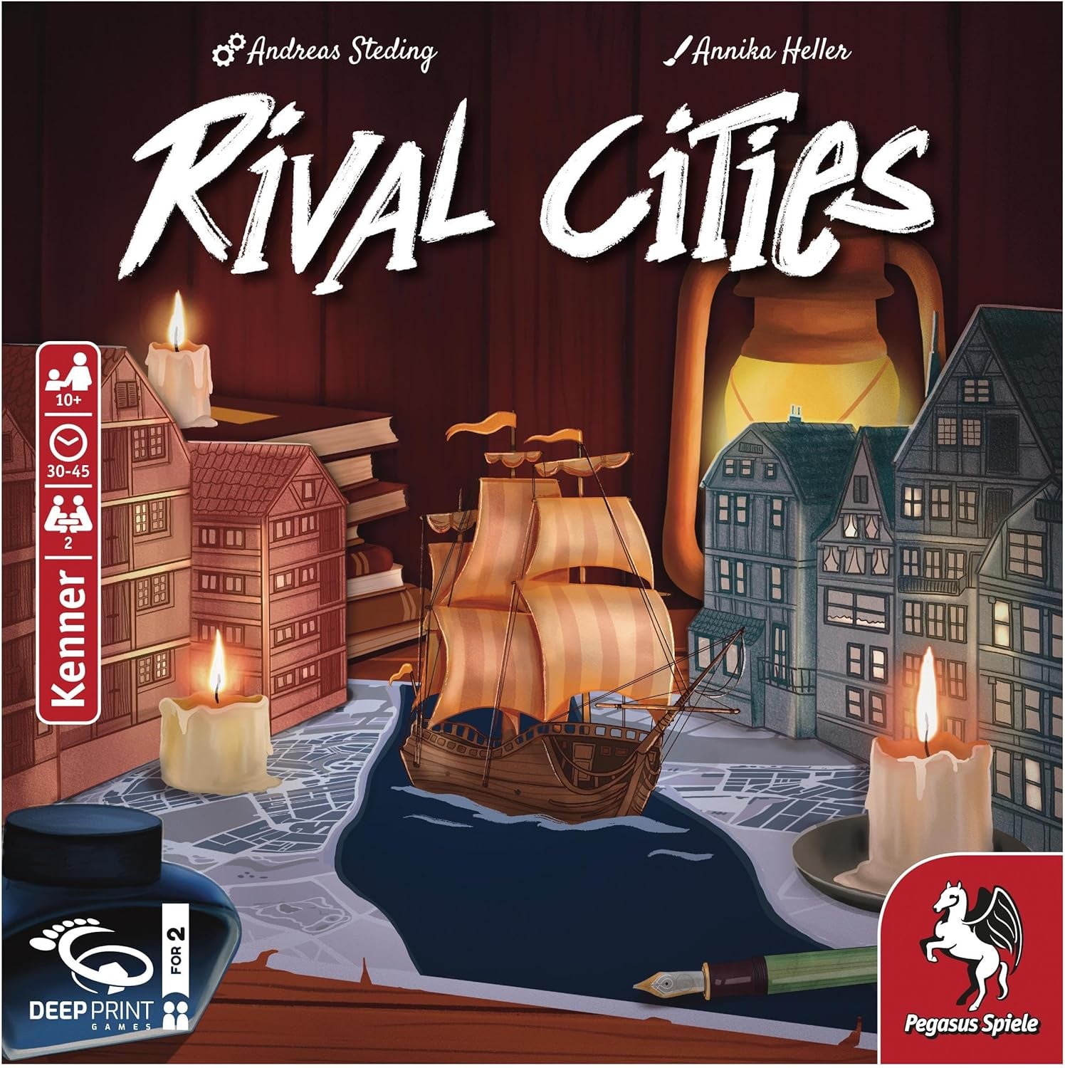 Pegasus Spiele Rival Cities (Deep Print Games), Braun