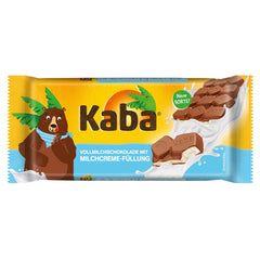 Chocolat au lait entier et crème de lait Kaba, tablette de chocolat fourrée, barre 90g, chocolat fondant à la crème de lait légère et saveur originale Kaba