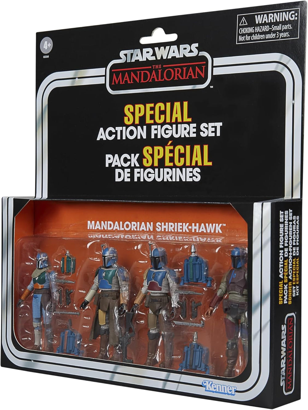 Star Wars Vintage Collection Mandalorian Shriek-Hawk, Pack de 4 Mandalorian, échelle 9,5 cm figurines Naty Shop