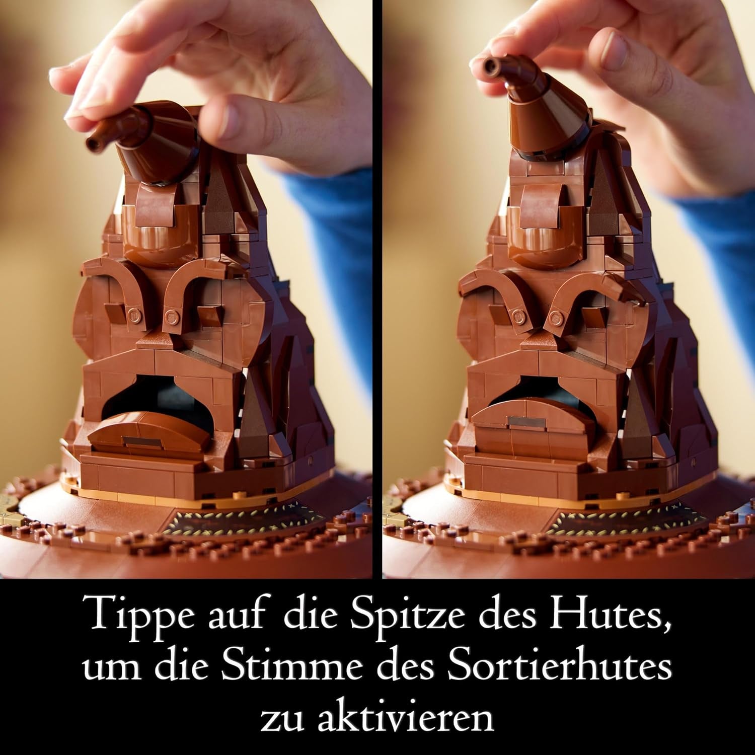 LEGO Harry Potter Chapeau parlant Poudlard modèle film pour adultes Cadeau pour femmes hommes maman papa avec 31 combinaisons de sons aléatoires vous trie dans votre maison de Poudlard 76429 Jeux de construction Besuche den LEGO-Store