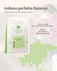 Café - Nagambika Estate I 100% Arabica I Kaffeebohnen 250g I Idéal pour Moka kanne, Siebträger, Vollaautomat, Brühkaffee & French Press mit schokoladig, nussigen Aroman I miltre Röstung