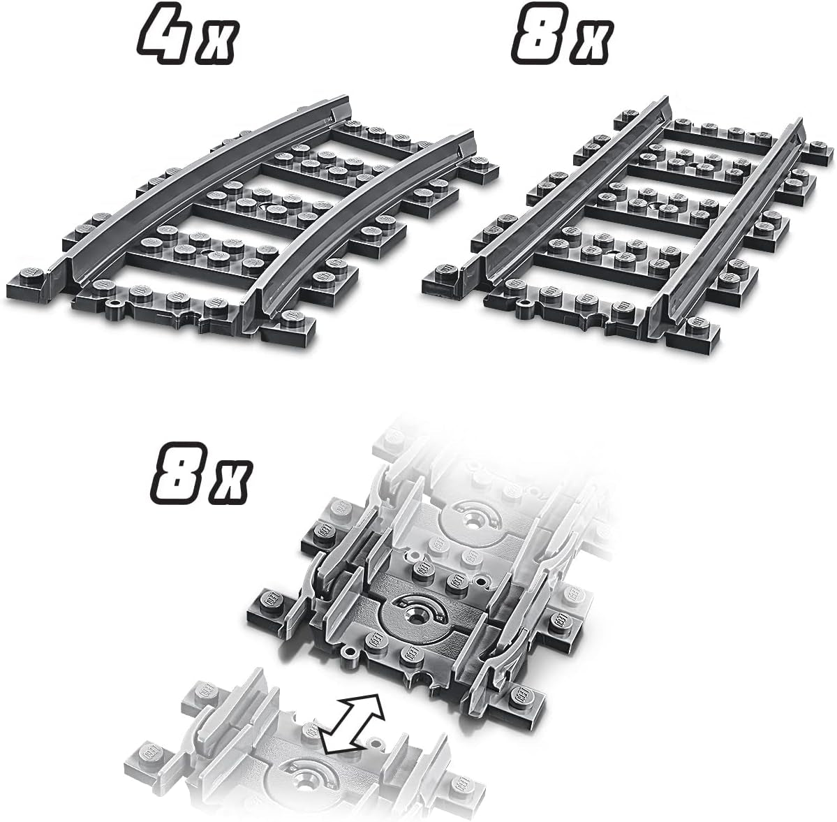 LEGO 60205 City Tracks Ensemble d'extension 20 pièces pour enfants Garçons et filles Ensemble de jouets Jeux de construction Besuche den LEGO-Store