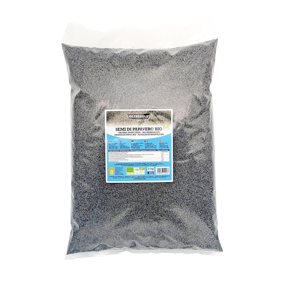 Graines de pavot biologiques 3 kg, graines de pavot biologiques riches en nutriments, idéales pour cuisiner et manger, format pratique