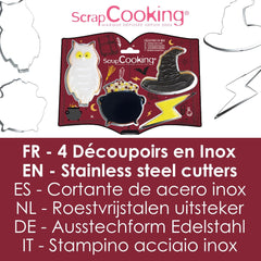 ScrapCooking Emporte-pièces en Acier Inoxydable 4 pièces Accessoire de pâtisserie décoration d'anniversaire - 2071