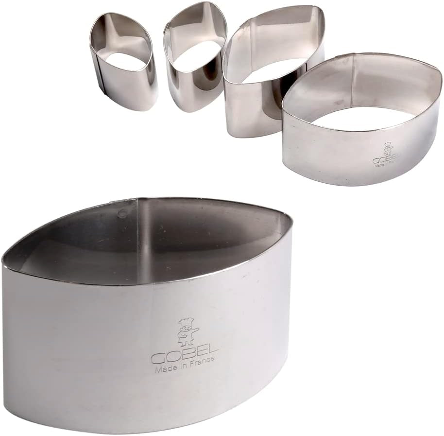 - Boîte à biscuits calisson - Inox - 53 x 53 x 30 mm - Fabriquée en France