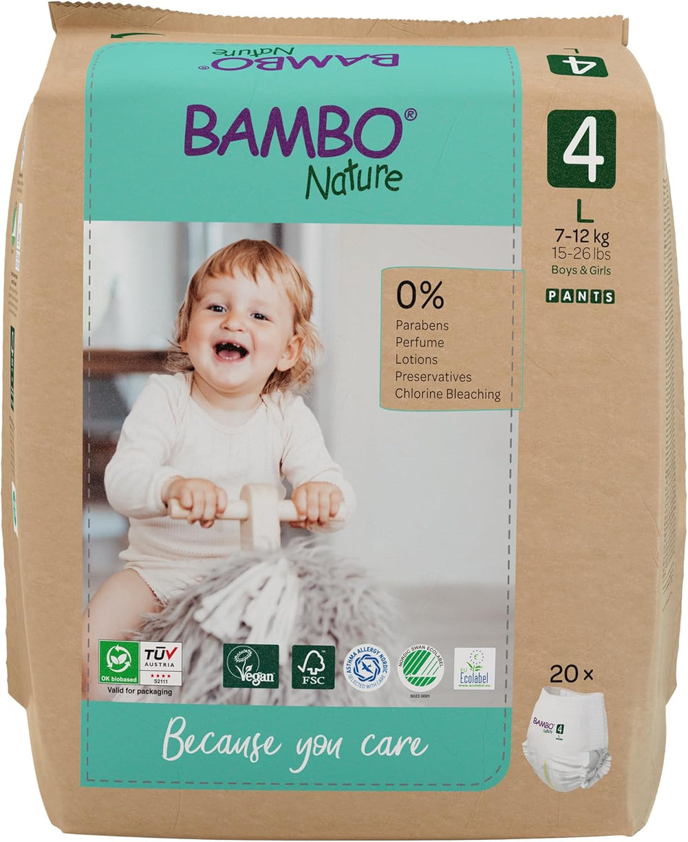 Couches pour bébé Bambo Nature, taille 6 (15+ kg) - Boîte mensuelle de 90 | Couches pour nourrissons avec protection améliorée contre les fuites | Confort et liberté maximum pour les enfants actifs | Couches testées dermatologiquement