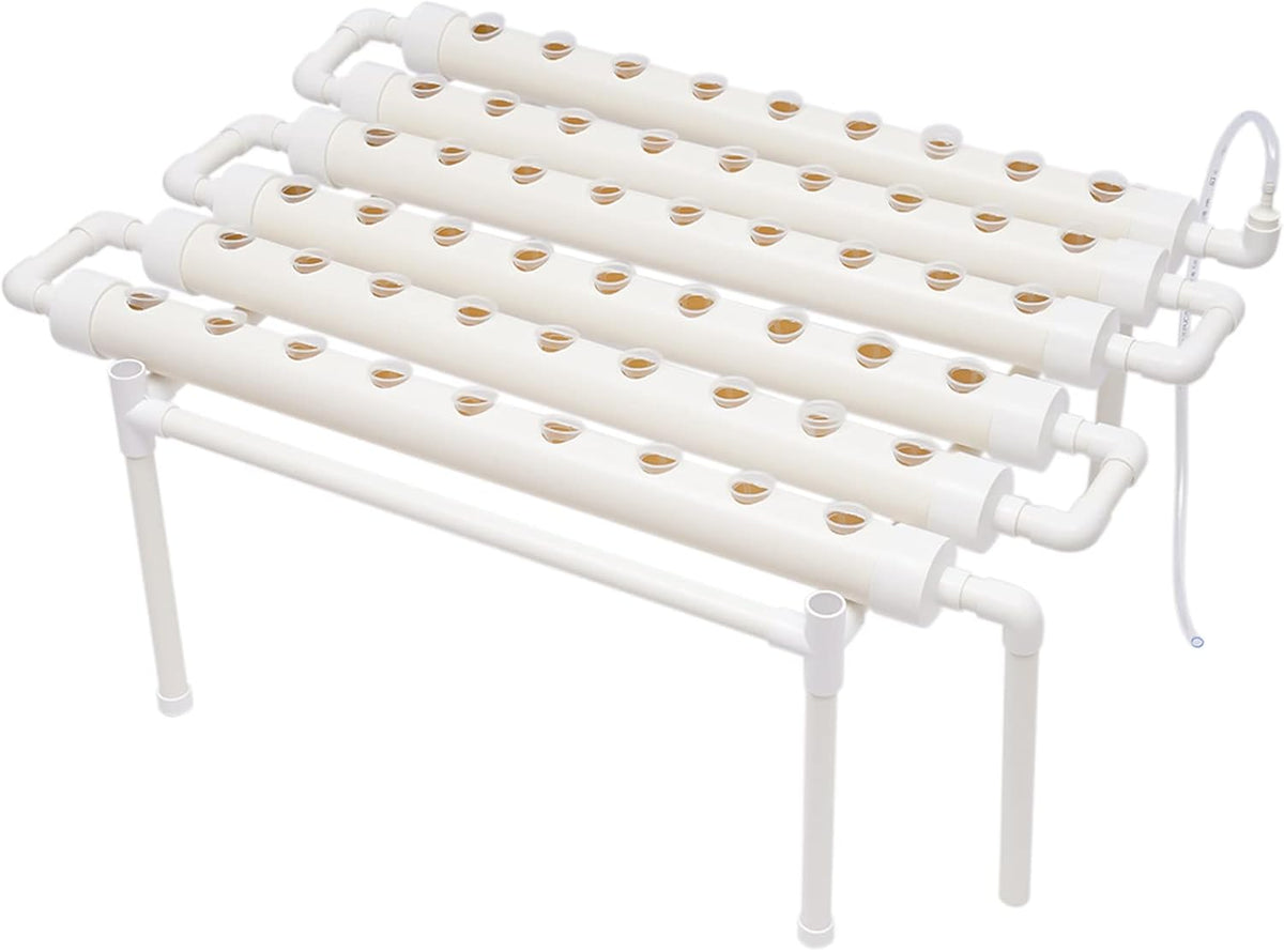 Système hydroponique Kit de culture de plantes hydroponiques et de légumes Système de plantation hydroponique Kit de jardinage Kit d'outils de jardin Sites de culture hydroponique Hydroponisches Anzuchtsystem 54LöCher 6Rohr