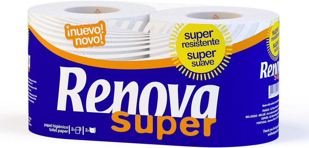 Papier toilette Renova Super Blanc - 12 rouleaux