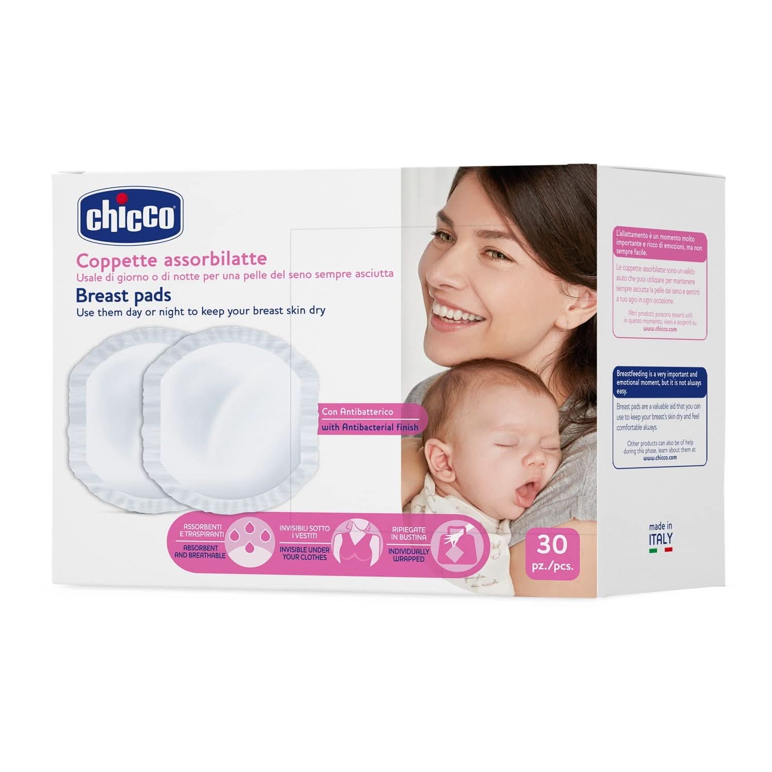 Chicco Acterielle tampoane de alăptare Natural Feeling, 30 bucăți Accesorii Hrana si Alaptare Bebe Naty Shop