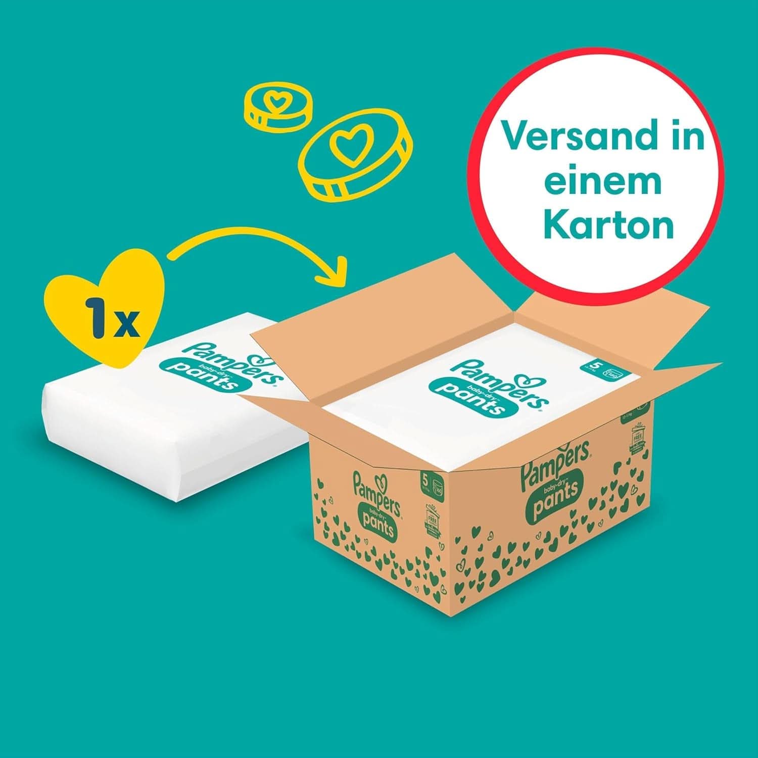 Pampers Windeln Pants Größe 5 Baby-Dry, 160 Windeln, 12Kg-17Kg, 360° Fit Hilft, Auslaufen Zu Verhindern Mère et Enfant Naty Shop