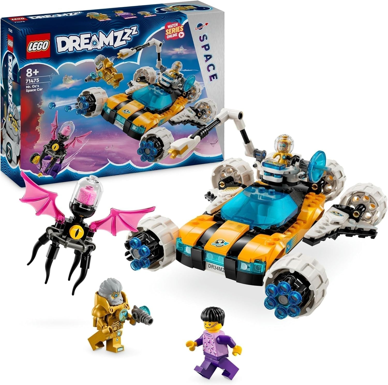 LEGO Dreamzzz Ensemble de voiture ou de navette spatiale 2 en 1 avec le buggy spatial de M. Oz comprenant les figurines de M. Oz, Albert et Jayden, cadeau spatial pour les enfants de 8 ans et plus 71475 Ensembles de construction Besuche den LEGO-Store Single