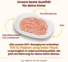 Almo Nature HFC Urinary Help - Nassfutter für Katzen - Unterstützung für die Harnwege - Atlantischer Tunfisch & Cranberries - Qualité humaine, monoprotéine, sans gluten - 24x50g