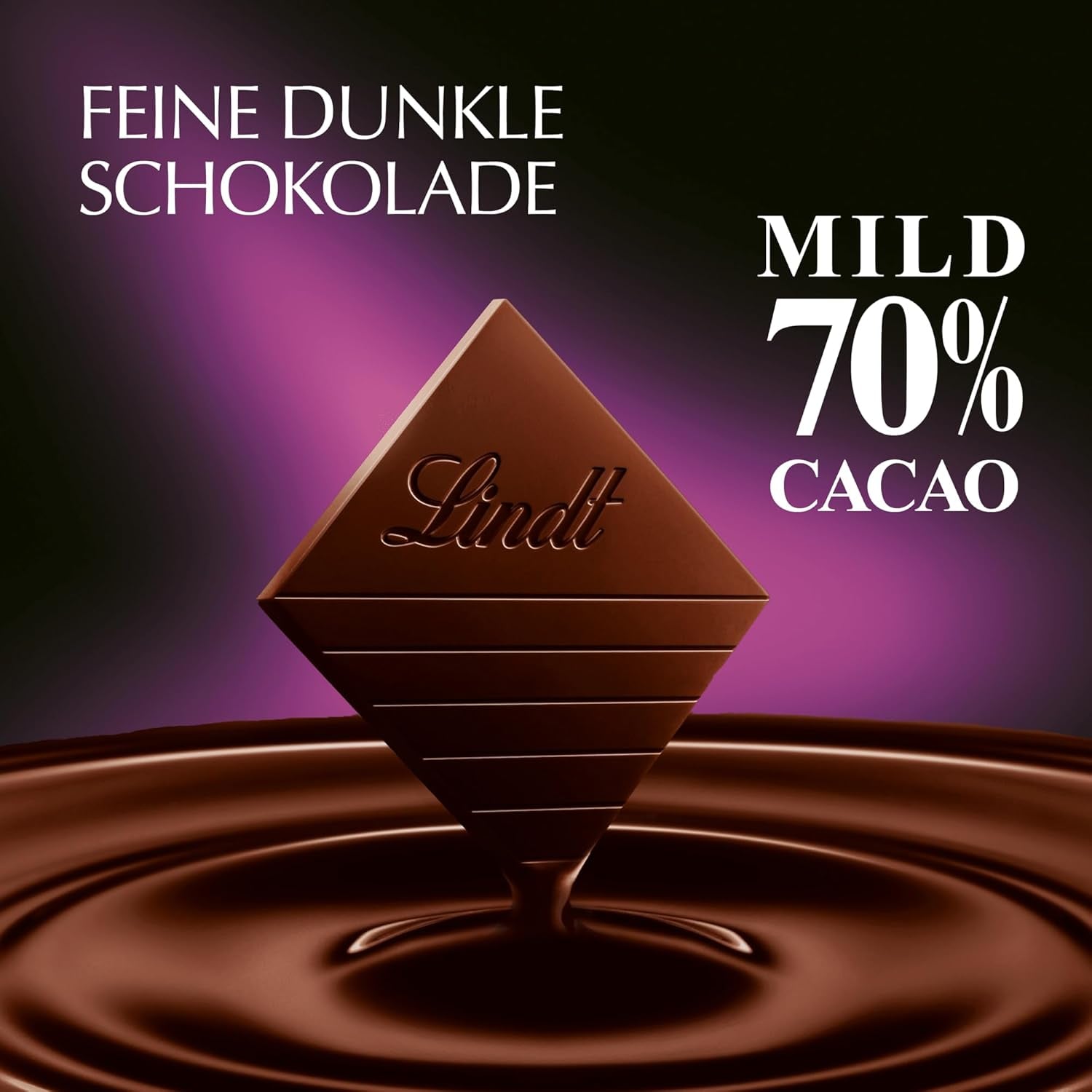 Chocolat Lindt | EXCELLENCE Stick Doux 70% | 100g | Chocolat noir doux au goût intense de cacao | Barre de chocolat végétalienne