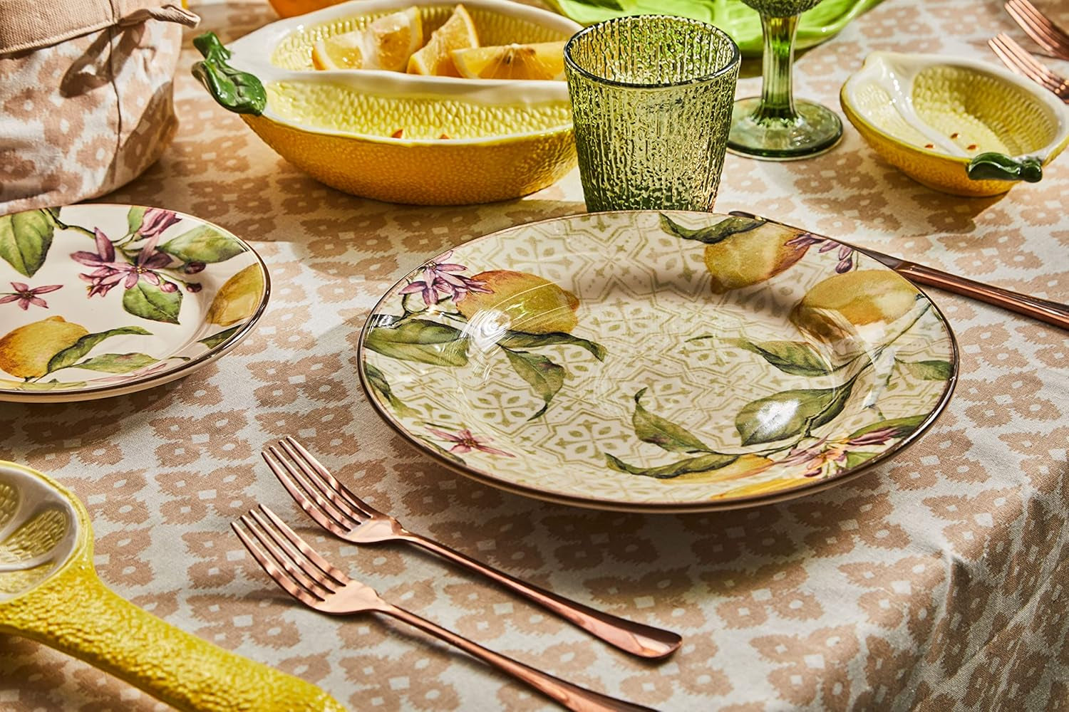 Service de table Zagara pour 6 personnes, 18 pièces, céramique, multicolore