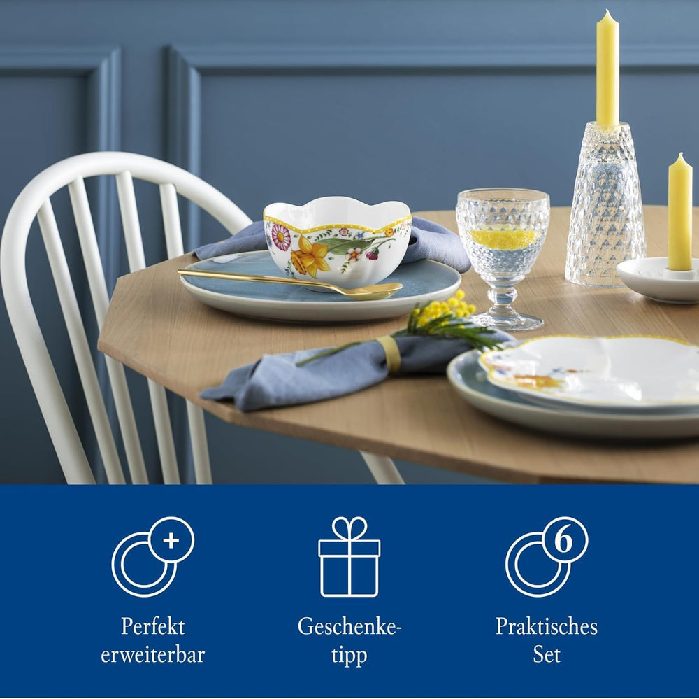 Villeroy & Boch - Service de petit-déjeuner pour 2 personnes, 6 pièces, service de table de Pâques, petit-déjeuner, Pâques, service à café, vaisselle de printemps, porcelaine