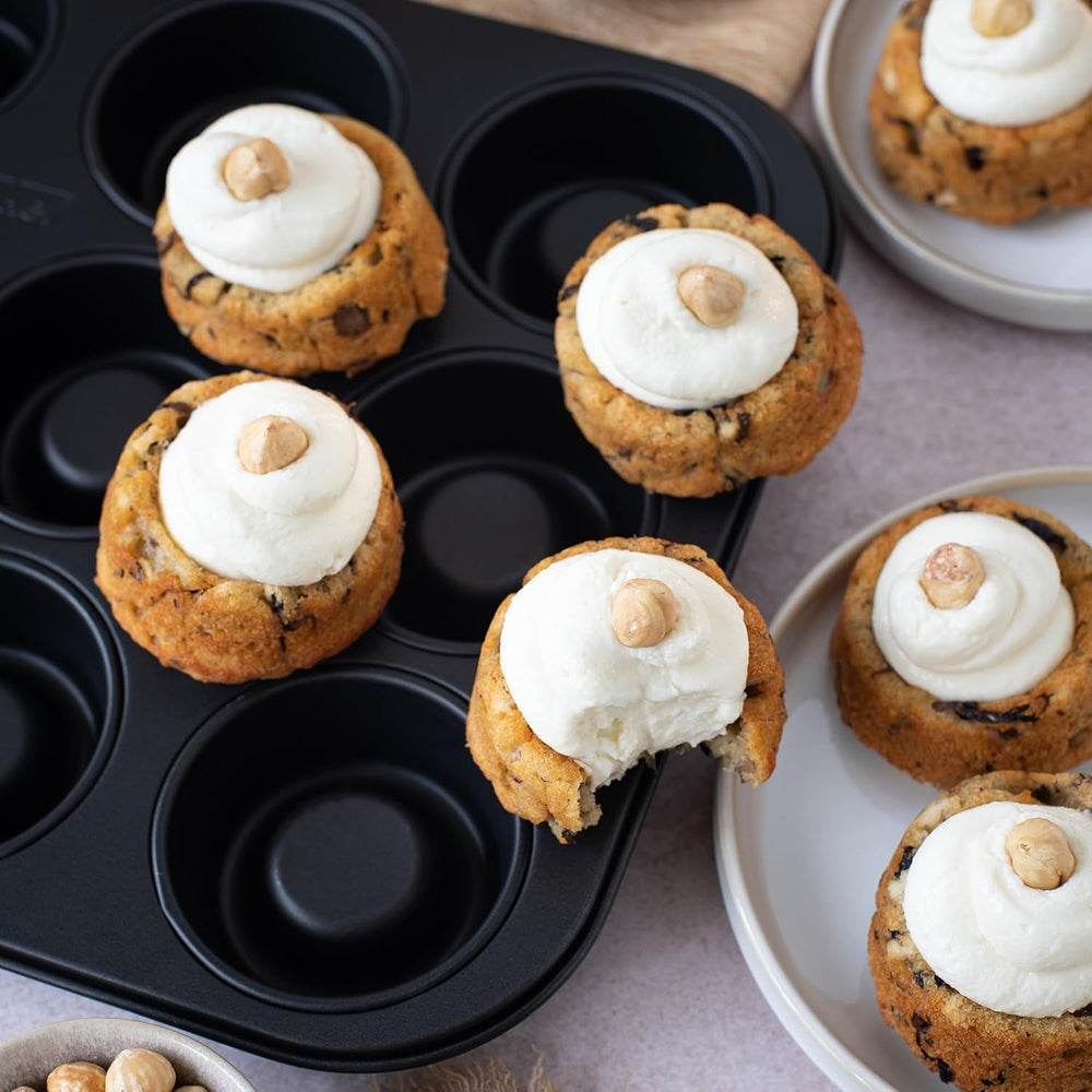 Zenker Cup-Cake-Backblech 12Er Set – Premium Antihaftbeschichtung, Für Perfekte Cupcakes, 385X265X30Mm, Hitzebeständig Bis 230°C Moules et plaques pour la cuisson Naty Shop