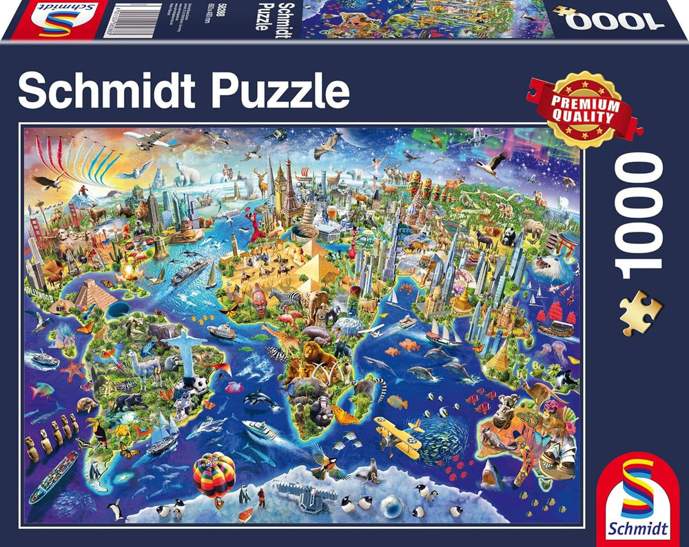 Schmidt Spiele 58288, Découvrez le monde, puzzle 1000 pièces Puzzle Naty Shop Titre par défaut
