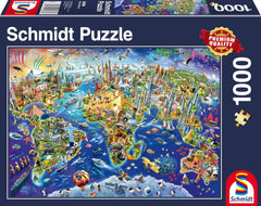 Schmidt Spiele 58288, Découvrez le monde, puzzle 1000 pièces Puzzle Naty Shop Titre par défaut