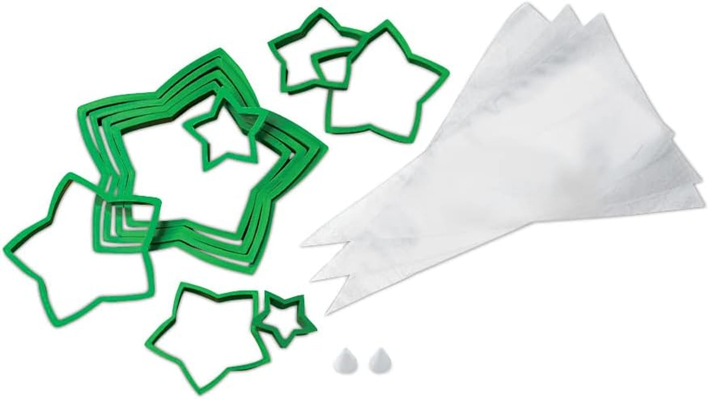 Wilton 2104-5919 Ensemble de coupe-arbre en pain d'épices, plastique, vert