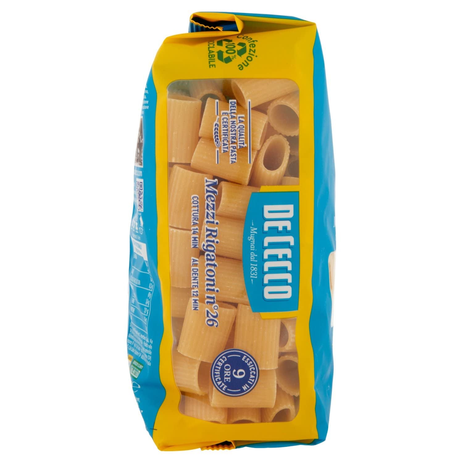 Pâtes Mezzi Rigatoni, paquet de 1 (1 x 500 g)
