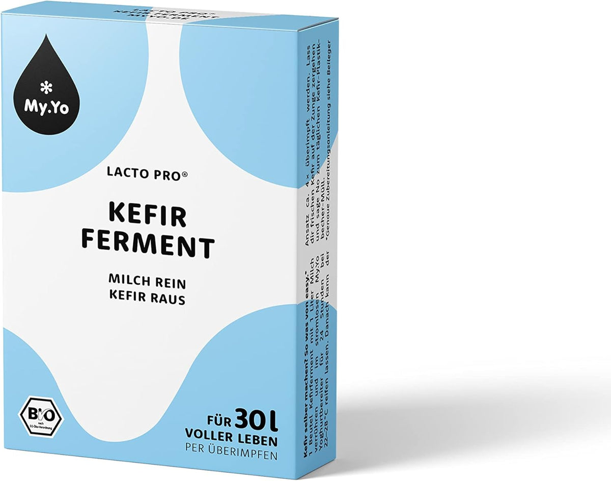 Bio Kefirferment Lacto Pro – 6x5 g – Starterkulturen für 30 L self-gemachen Kefir – ohne Pilz – DE-ÖKO-013 certifié