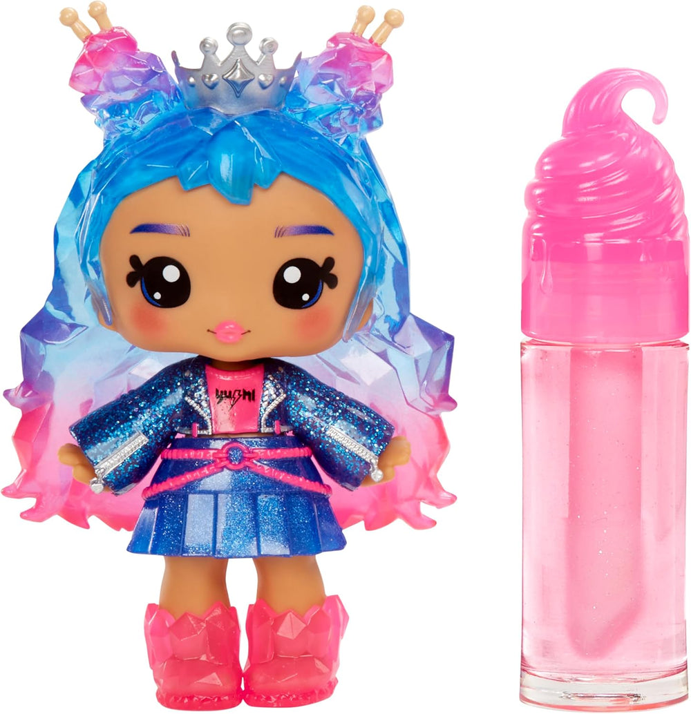Yummiland Lip Gloss Doll - Roxie Crystal Candy - Y compris un kit de brillant à lèvres DIY, Geeignet für Kinder ab 4 Jahren, Rosa, série 2