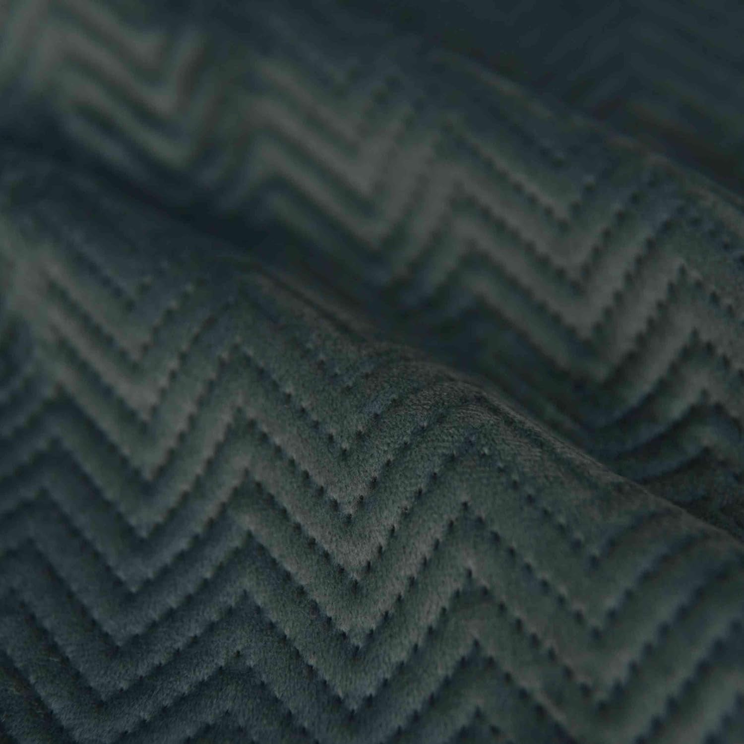 Oreiller décoratif à rideaux Lxl 45x45 cm Jacquard vert "Greta" avec motif à chevrons Entretien facile Fermeture à glissière Remplissage doux 320G - Variété de couleurs, 2023510 Oreillers de voyage Naty Shop