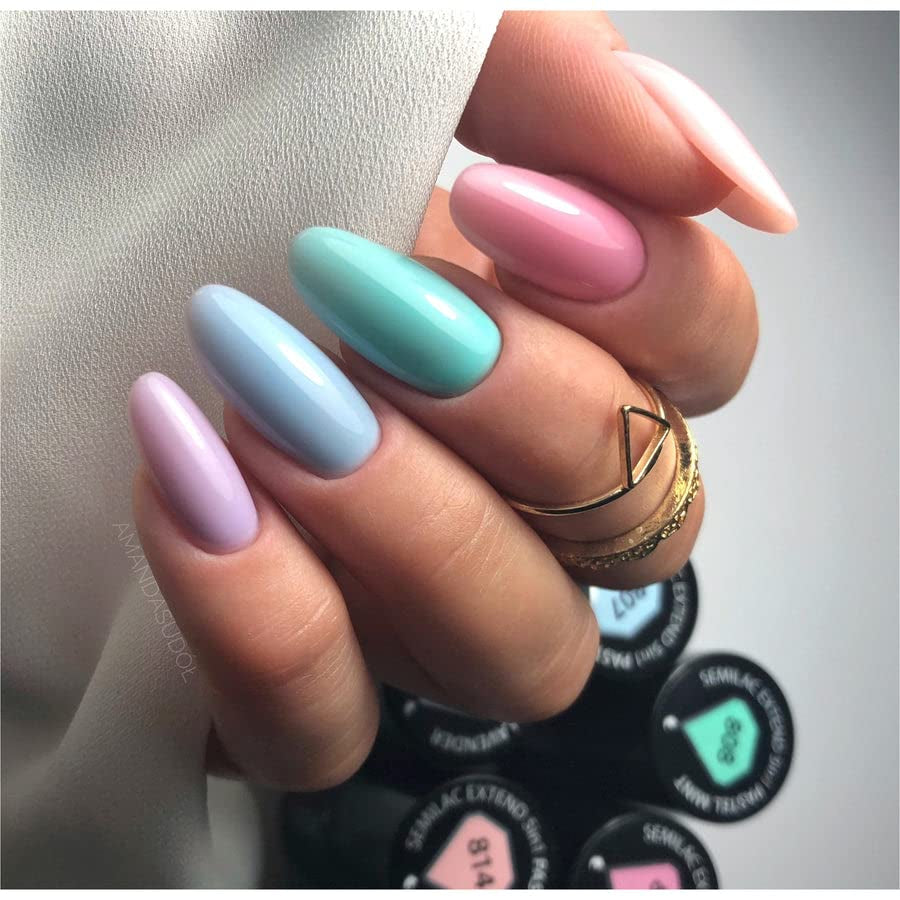 Semilac Extend Vernis à ongles UV 5 en 1 808 Menthe Pastel 7 ml
