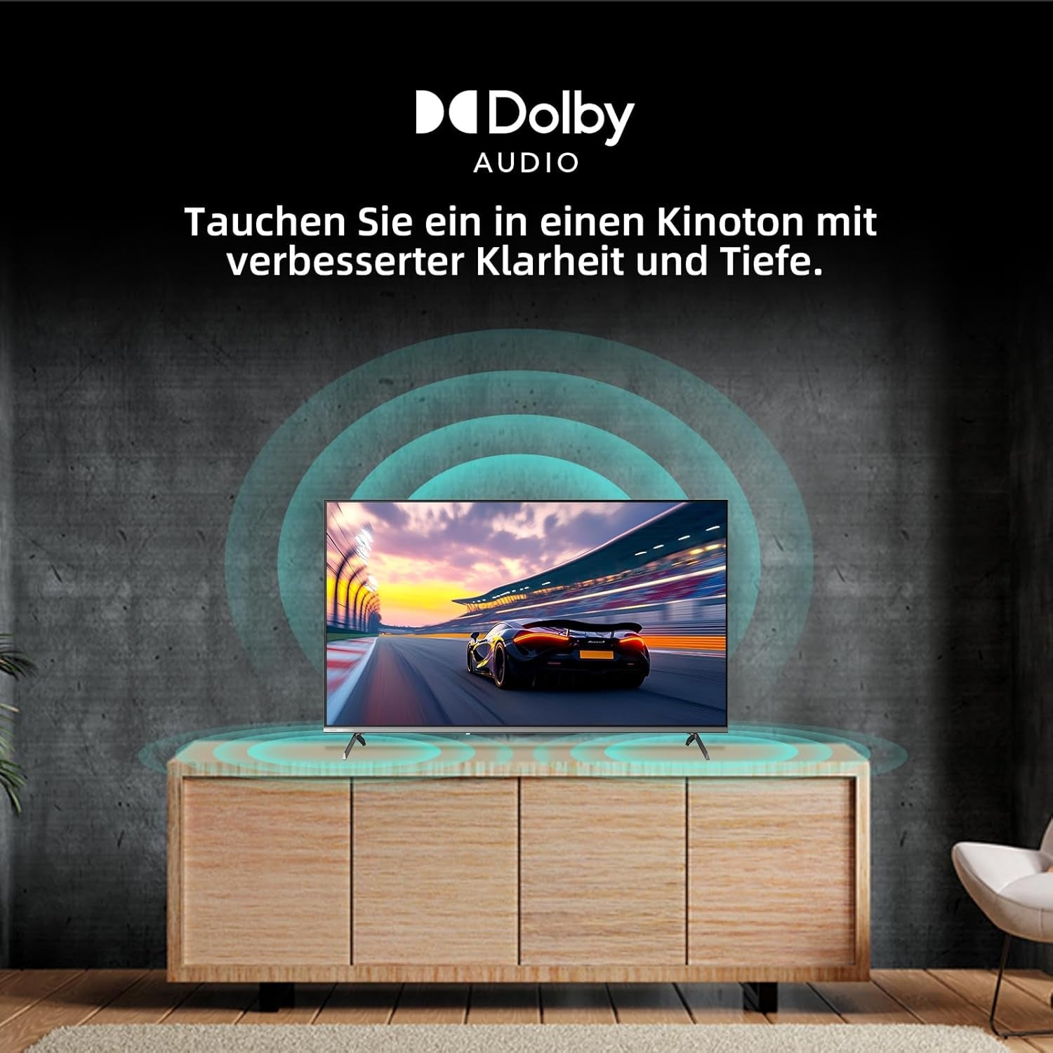 CHIQ 50QA10 Televizor inteligent QLED 4K UHD de 50 de inci cu Google, QLED Pro, DLG 120Hz, MEMC, VRR, ALLM, HDR10, Dolby Audio, 4x HDMI 2.1, gamă largă de culori, carcasă metalică fără ramă, Chromecast, Asistent Google