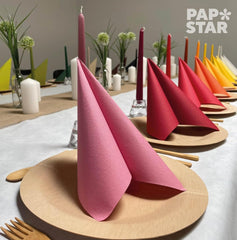 Papstar 11608 50 serviettes "Collection Royale" pli 1/4 40 X 40 cm, Bordeaux