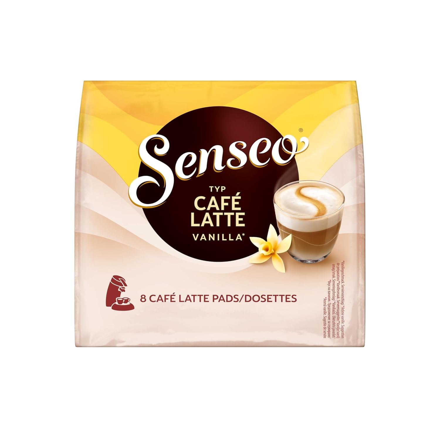 Senseo Pads Café Latte Vanille, 5 x 8 Getränke, 40 Kaffeepads
