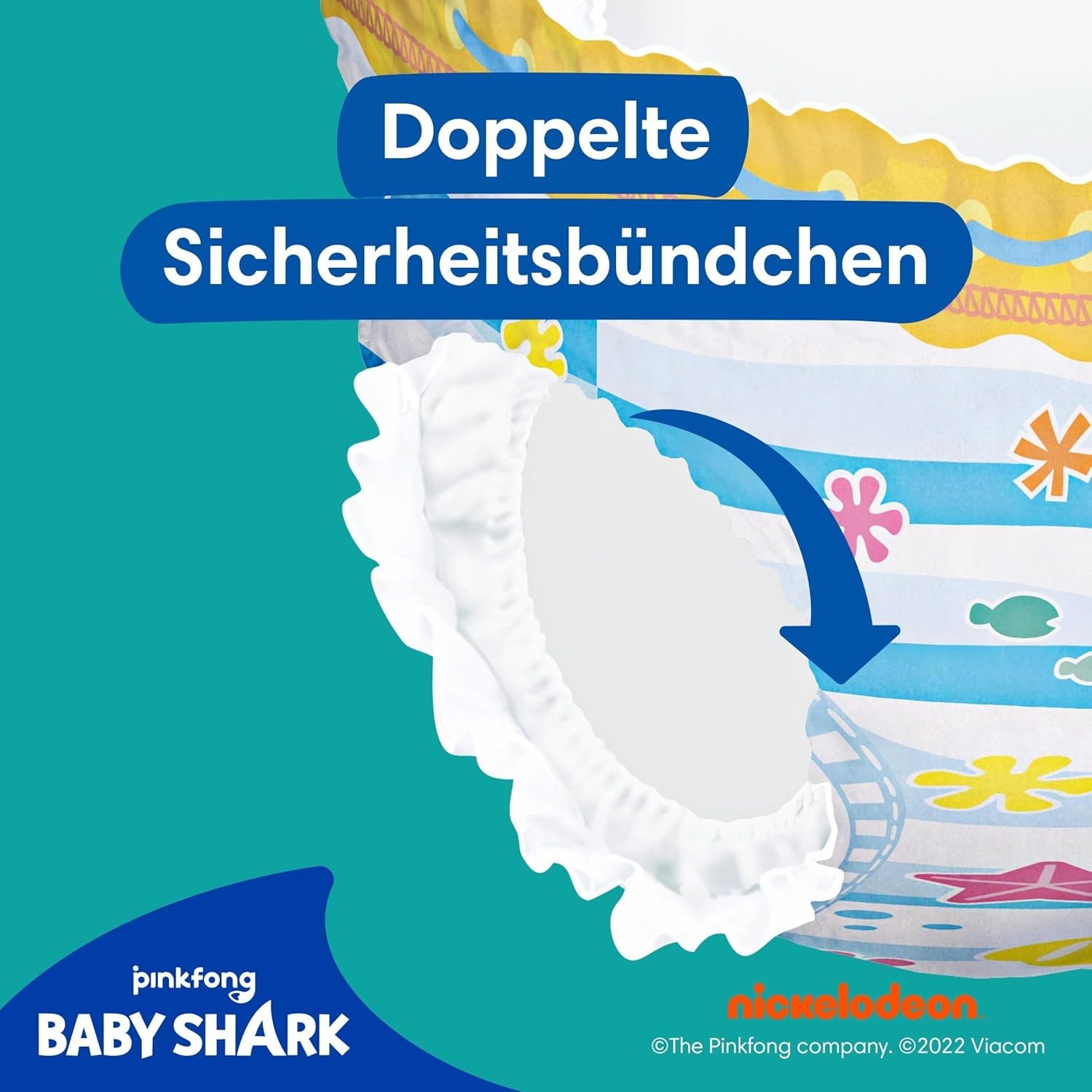 Pampers Taille 5-6 Splashers Baby Shark Édition Limitée Lot de 10 Couches de Bain Jetables pour une Protection de l'Eau Sûre