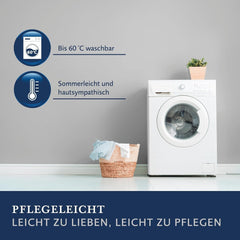 Plapumă Billerbeck Vanessa Superlight - plapumă de vară - 155 X 220 Cm - plapumă de bumbac, plapumă răcoritoare, plapumă ușoară de vară - 100 % bumbac, alb Plapumi si pilote Naty Shop