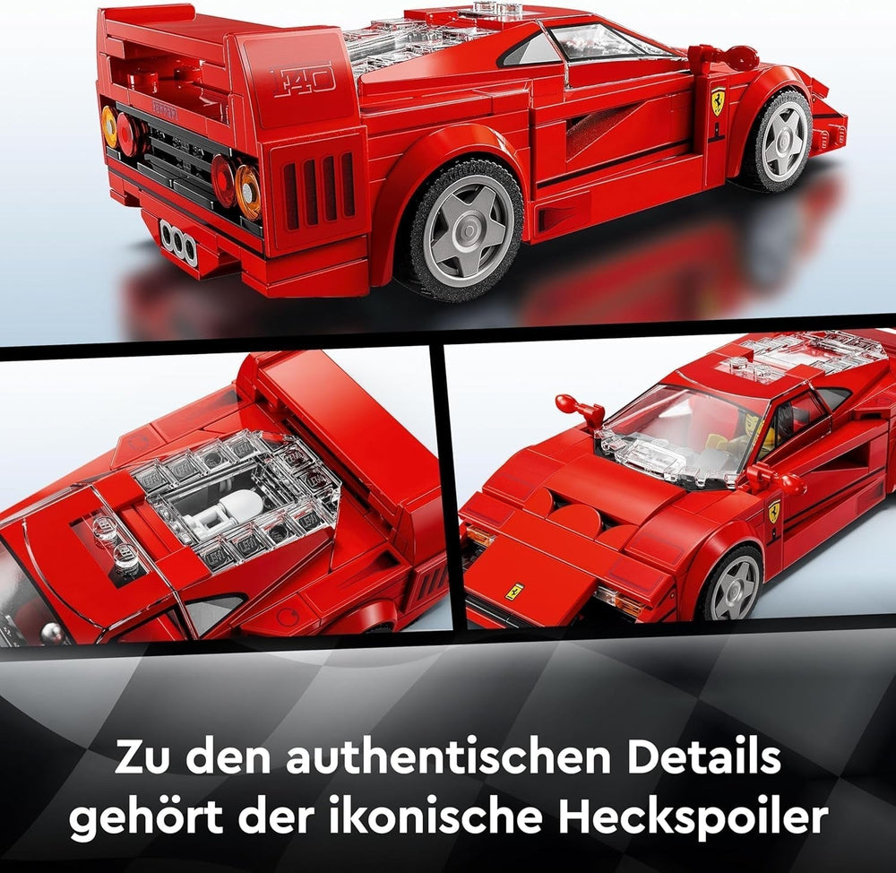 LEGO Speed Champions Ferrari F40 Super voiture de sport, ensemble de jeu avec voiture jouet à construire et pilote de figurine, ensemble de construction de collection pour enfants, cadeau pour garçons et filles 76934 Ensembles de construction Besuche den LEGO-Store