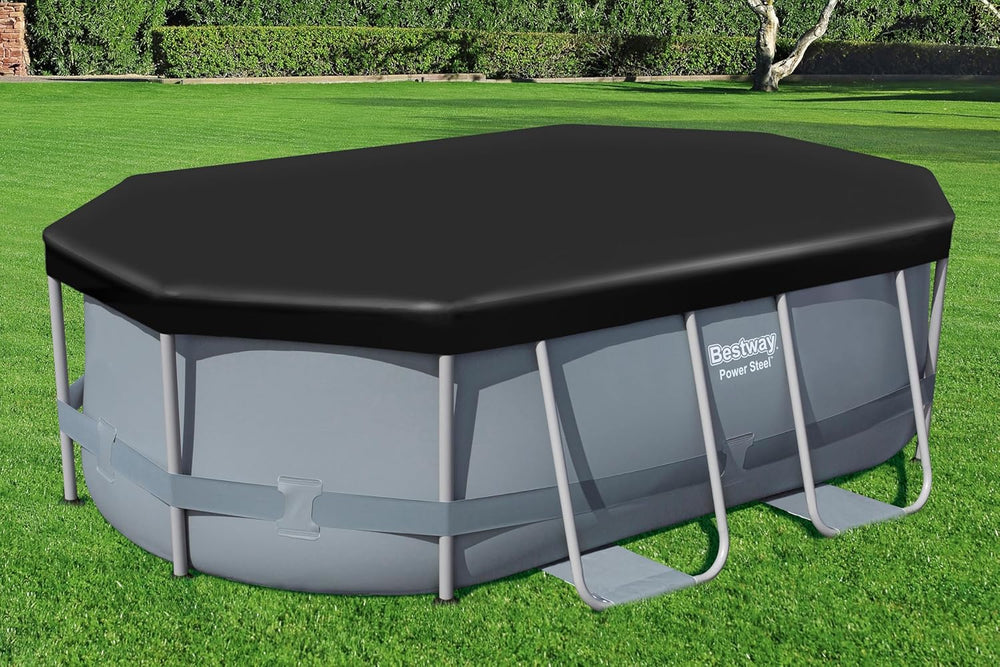 Bâche PVC Bestway 305 x 184 cm, noire, ovale