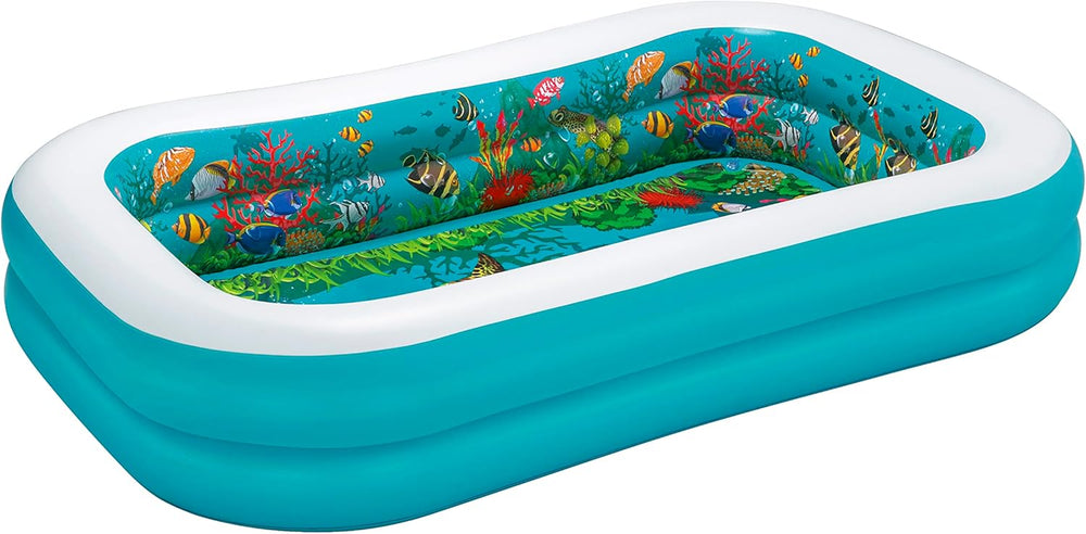 Bestway 54005 Piscine Familiale Gonflable Transparente 201 x 150 x 51 cm - Verte