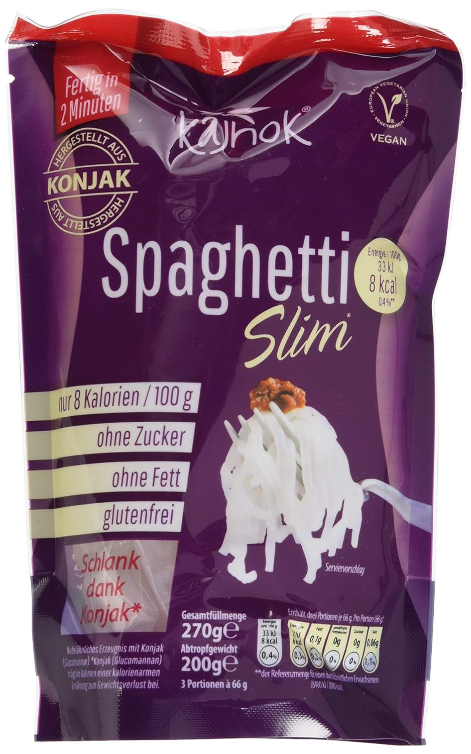 Spaghettis végétaliens fins, 200g