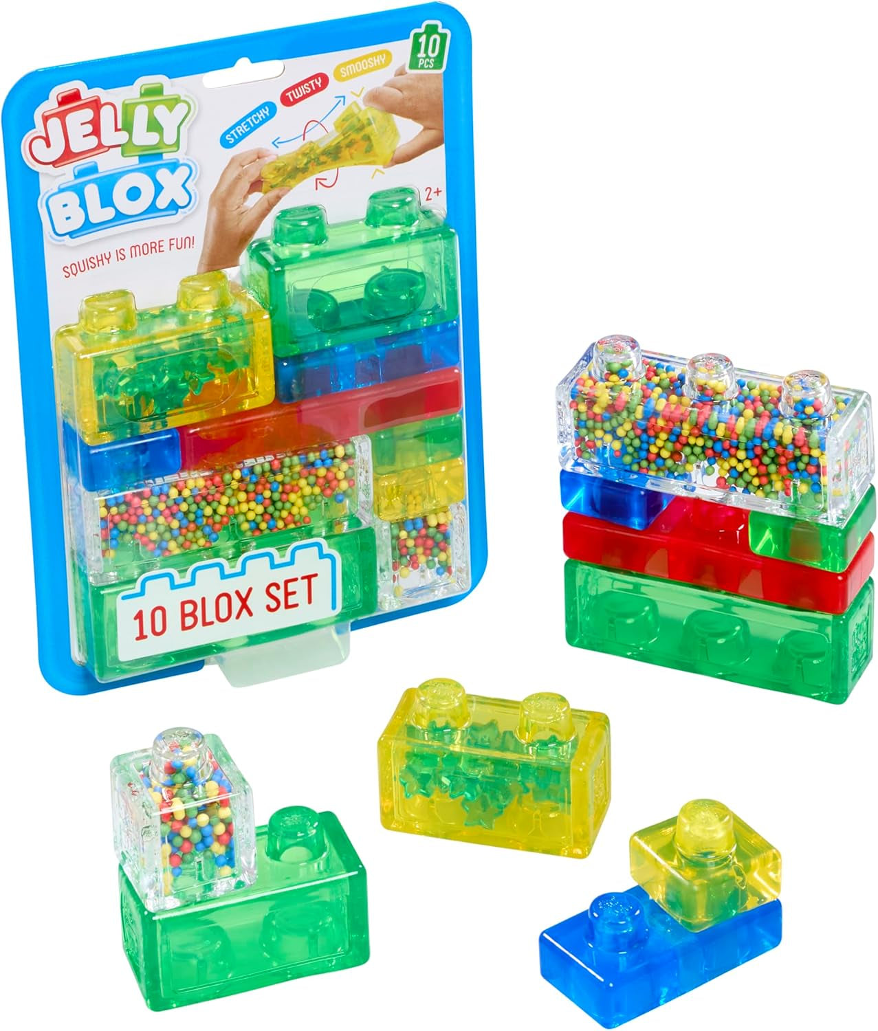 Goliath Jelly Blox – 10 pièces Blox-Set, 10 blocs de construction grands et souples pour enfants à partir de 2 ans, blocs de construction flexibles pour garçons et filles, jouets de construction pour un jeu créatif