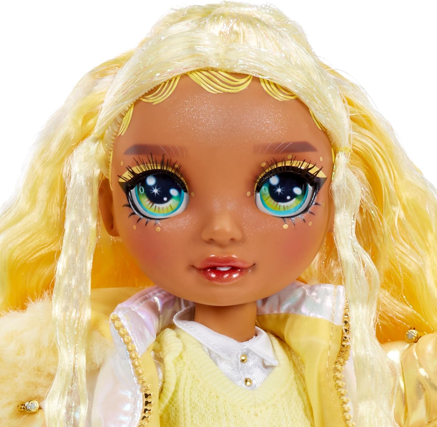 Rainbow High Winter Wonderland - Sunny (Jaune) - Poupée mannequin bonhomme de neige gonflable à l'eau magique cachée de 28 cm avec ensemble de bonhomme de neige, convient aux enfants et aux collectionneurs de 4 à 12 ans