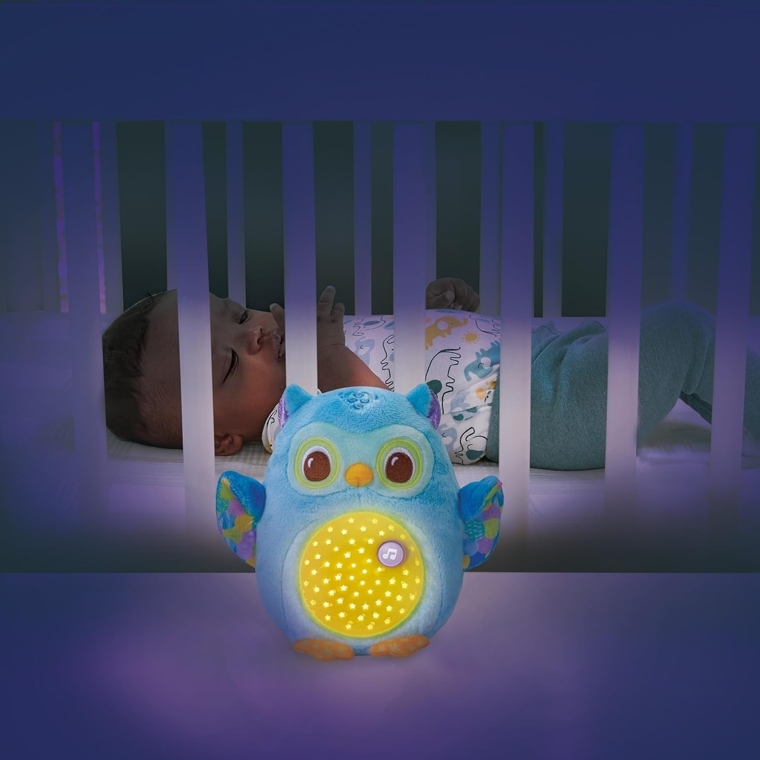 Bufniță de pluș Vtech Baby Luminous - Ajutor liniștitor de pluș cu lumină de noapte, 3 cântece cântate și 33 de melodii - Pentru copii cu vârsta cuprinsă între 0-36 luni Jucarii Bebe Naty Shop